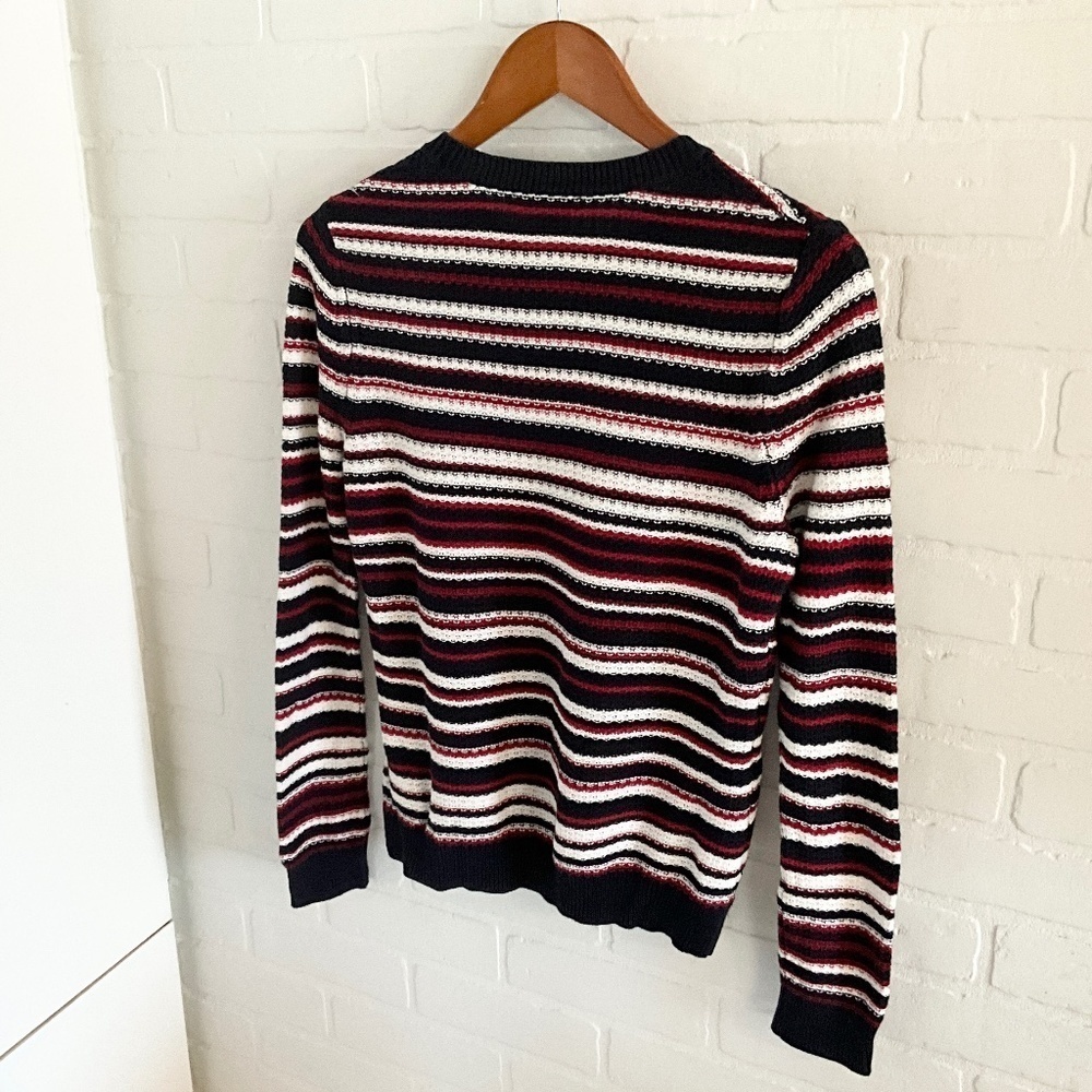 Brooks Brothers Ruffle Stripe Cotton Knit Preppy Quiet Luxury S - Picture 10 of 11